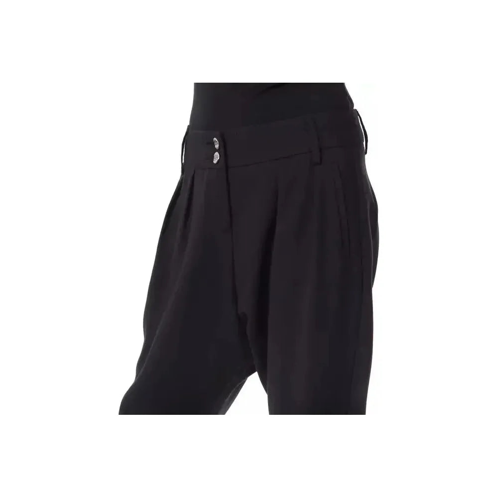 优雅大码黑色长裤