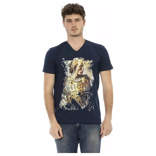 Trussardi Action Blue Cotton Men T-Shirt TR-22837-S