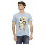 Trussardi Action Light Blue Cotton Men T-Shirt TR-22835-S