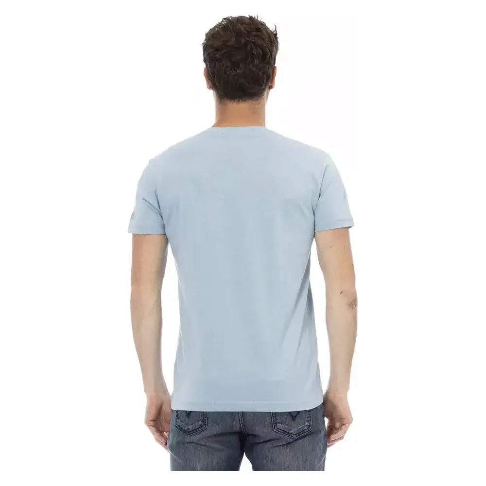 Trussardi Action Light Blue Cotton Men T-Shirt TR-22835-S