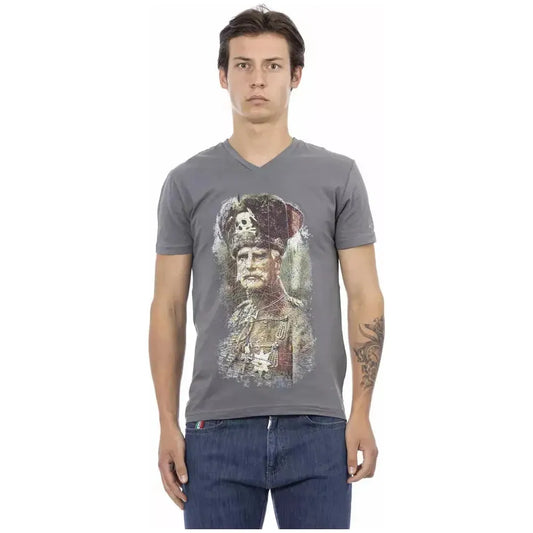 Trussardi Action Gray Cotton Men's T-Shirt TR-22828-S