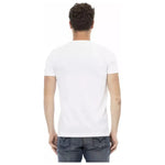 Trussardi Action White Cotton Men's V-Neck T-Shirt TR-22832-S