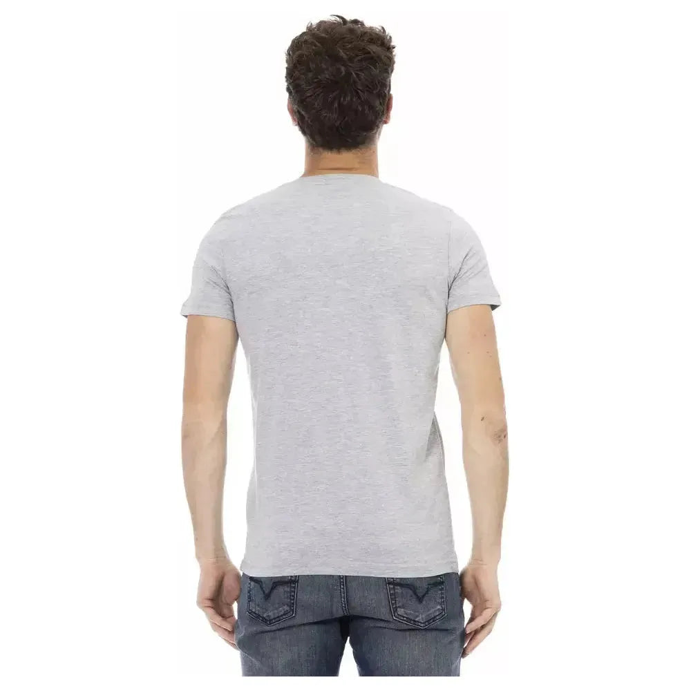 Trussardi Action Gray Cotton Men T-Shirt TR-22826-L