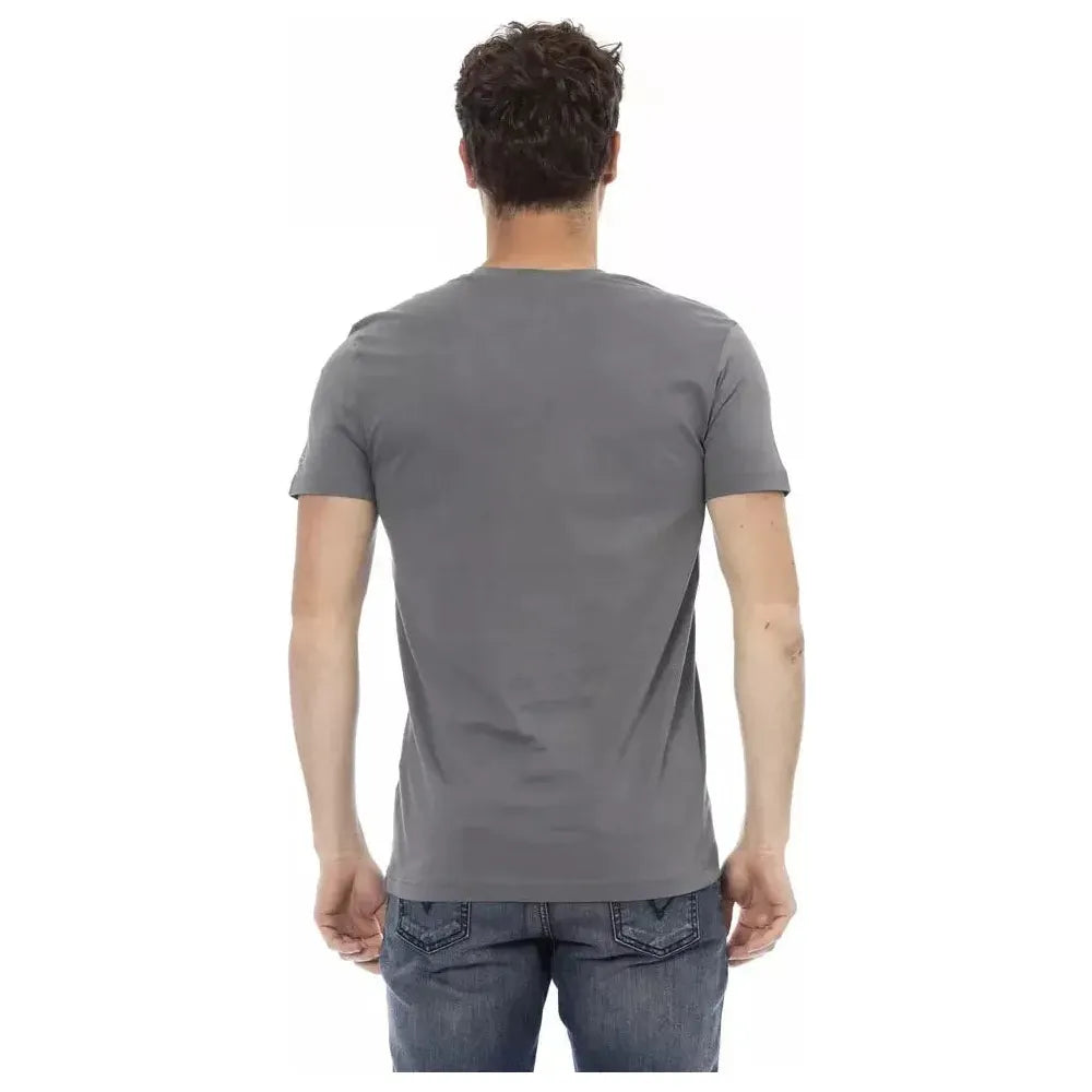 Trussardi Action Gray Cotton Men T-Shirt TR-22833-S