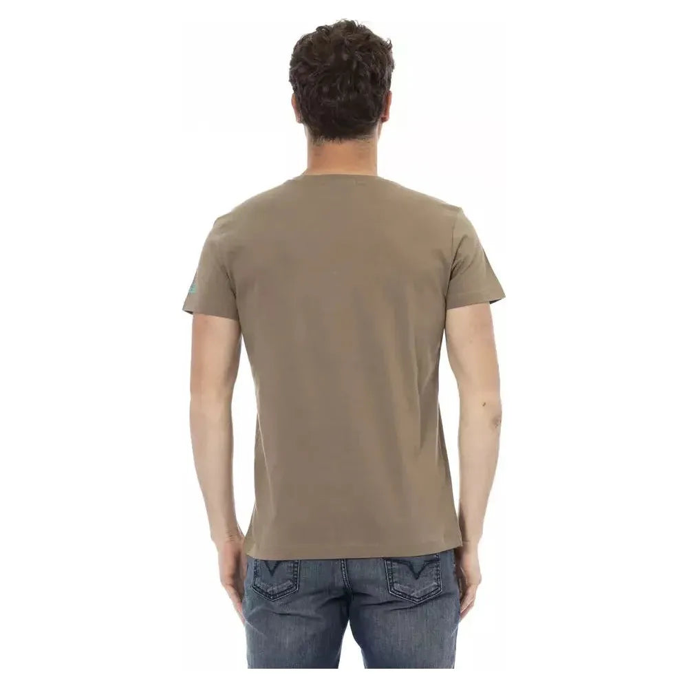 Trussardi Action Brown Cotton Men T-Shirt TR-22831-S