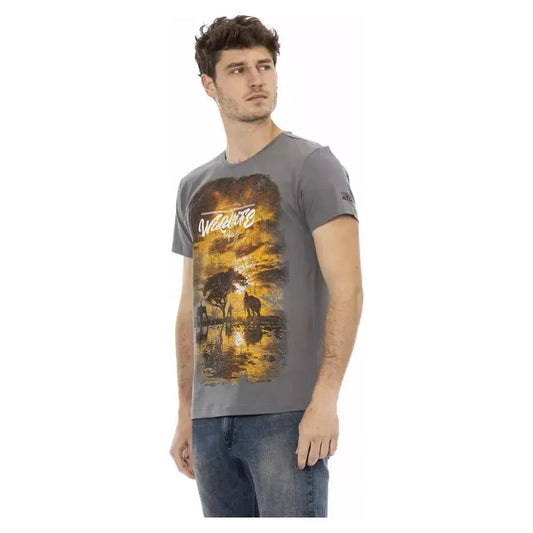 Trussardi Action Gray Cotton Men T-Shirt TR-22822-S