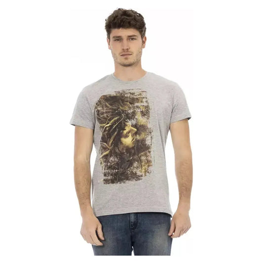 Trussardi Action Gray Cotton Men T-Shirt TR-22820-S