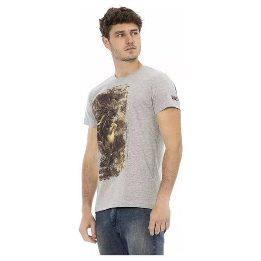 Trussardi Action Gray Cotton Men T-Shirt TR-22820-S