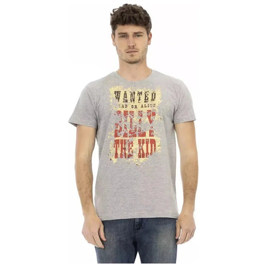 Trussardi Action Gray Cotton Men T-Shirt TR-22810-L