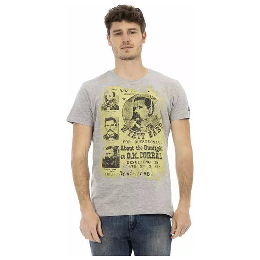 Trussardi Action Gray Cotton Men T-Shirt TR-22805-L