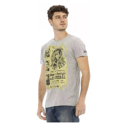 Trussardi Action Gray Cotton Men T-Shirt TR-22805-L