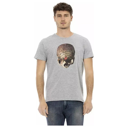 Trussardi Action Gray Cotton Men T-Shirt TR-22798-L