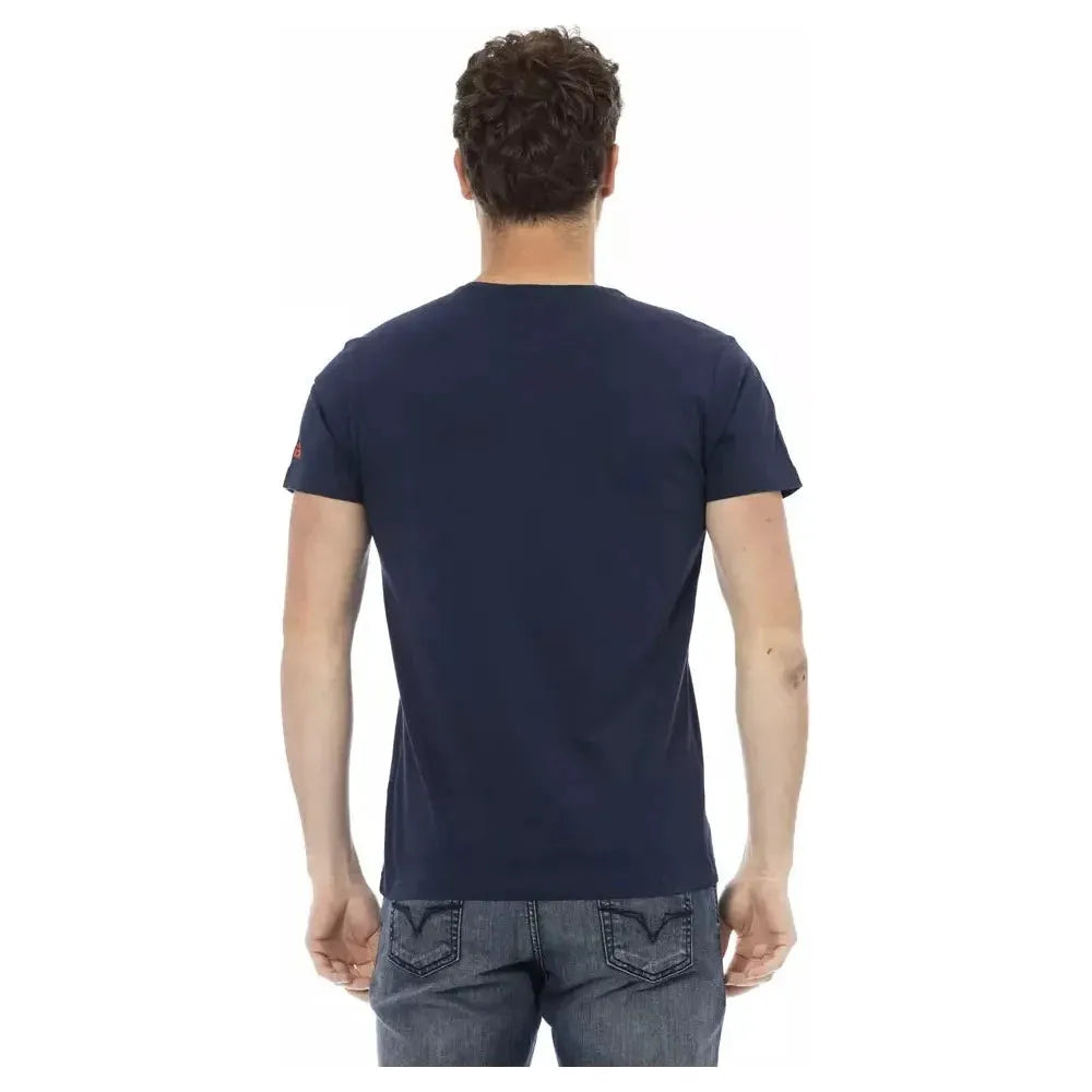 Trussardi Action Blue Cotton Men T-Shirt TR-22812-M