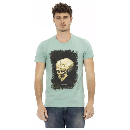 Trussardi Action Green Cotton Men T-Shirt TR-22800-XL