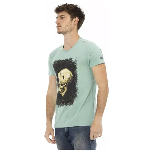 Trussardi Action Green Cotton Men T-Shirt TR-22800-XL