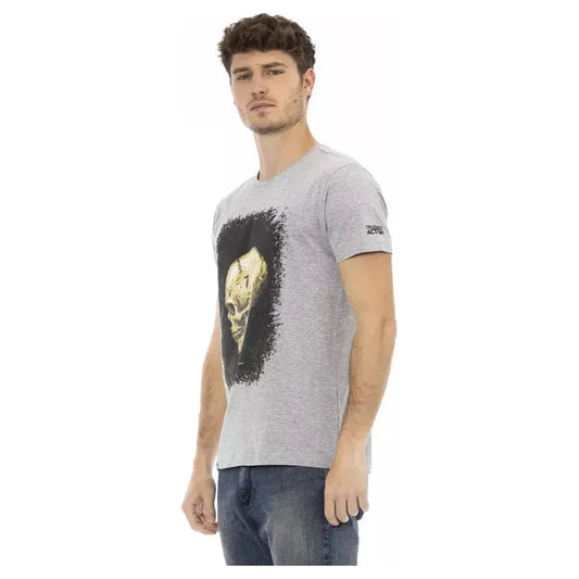 Trussardi Action Gray Cotton Men T-Shirt TR-22801-S