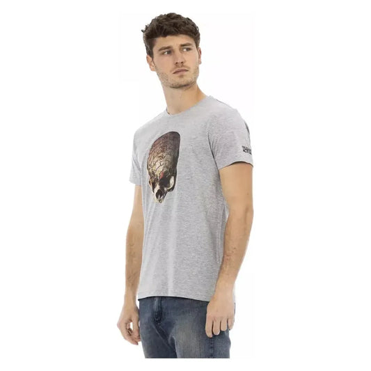 Trussardi Action Gray Cotton Men T-Shirt TR-22798-L