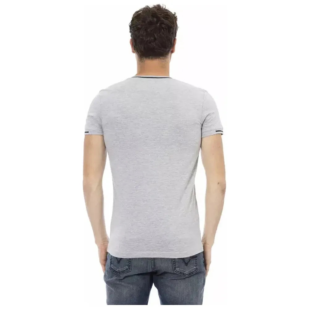 Trussardi Action Gray Cotton Men T-Shirt TR-22893-L