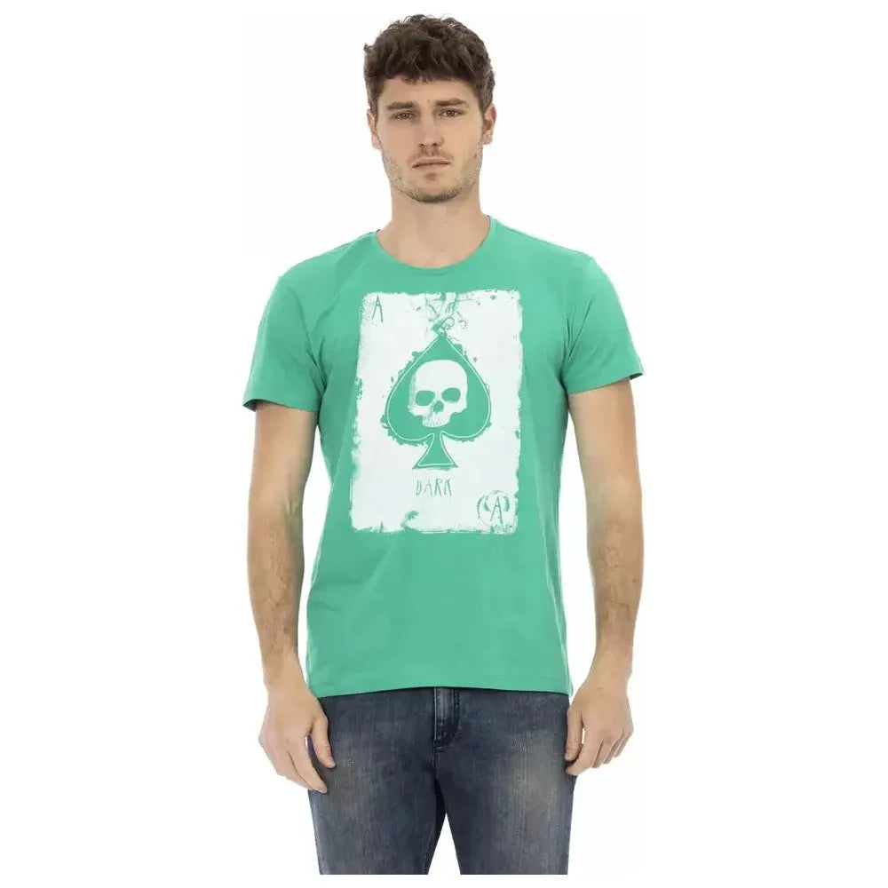 Trussardi Action Green Cotton Men T-Shirt TR-22785-XXL