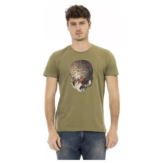 Trussardi Action Green Cotton Men T-Shirt TR-22794-S