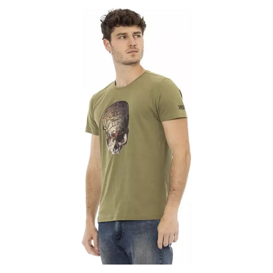 Trussardi Action Green Cotton Men T-Shirt TR-22794-S