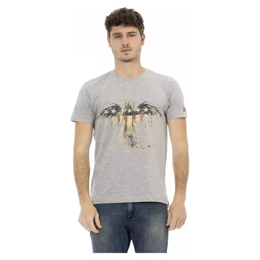 Trussardi Action Gray Cotton Men T-Shirt TR-22769-S