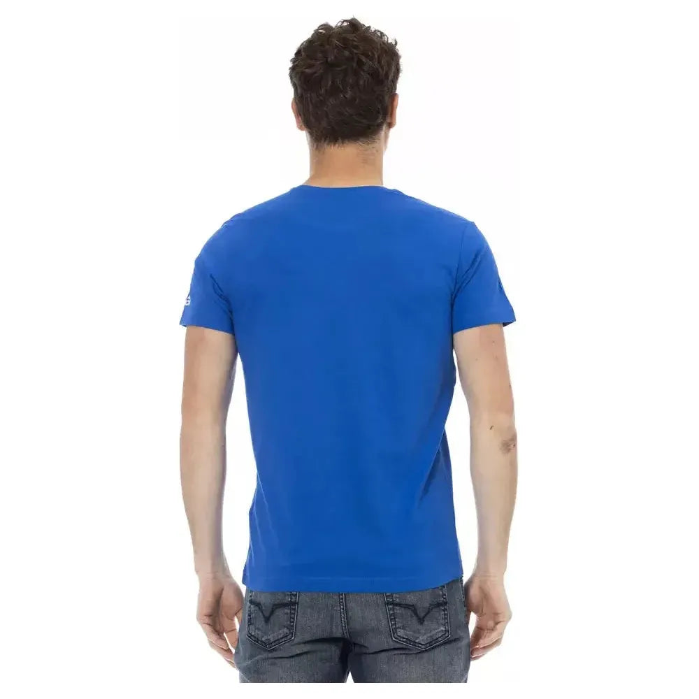Trussardi Action Blue Cotton Men T-Shirt TR-22773-3XL