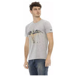 Trussardi Action Gray Cotton Men T-Shirt TR-22769-S