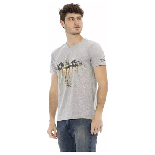 Trussardi Action Gray Cotton Men T-Shirt TR-22769-S