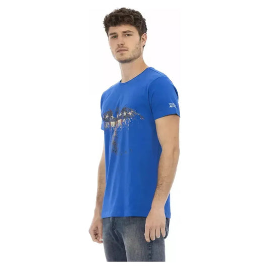 Trussardi Action Blue Cotton Men T-Shirt TR-22768-XXL