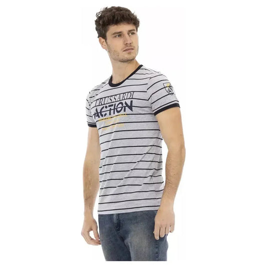 Trussardi Action Gray Cotton Men's T-Shirt TR-22770-L