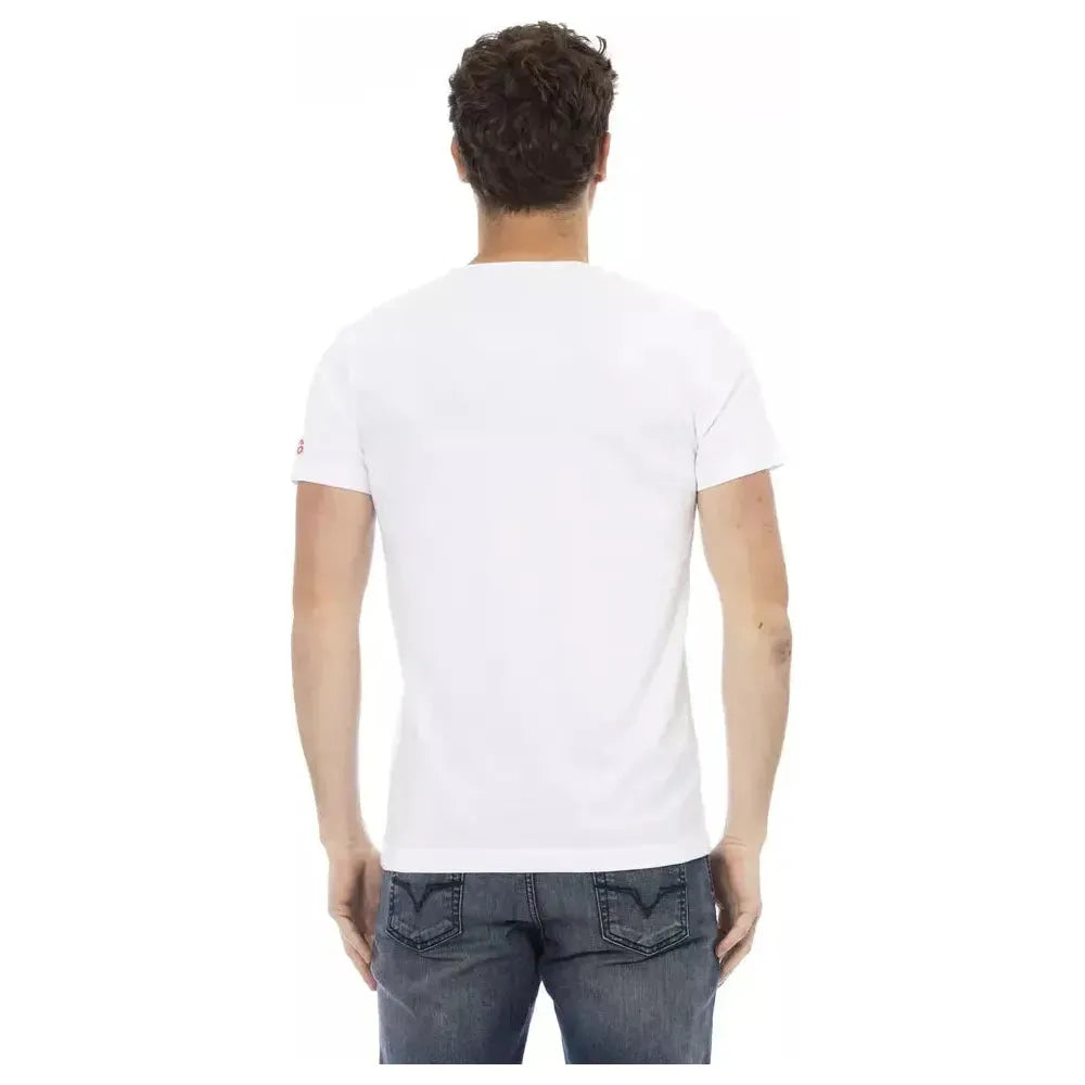Trussardi Action White Cotton Men T-Shirt TR-22762-S