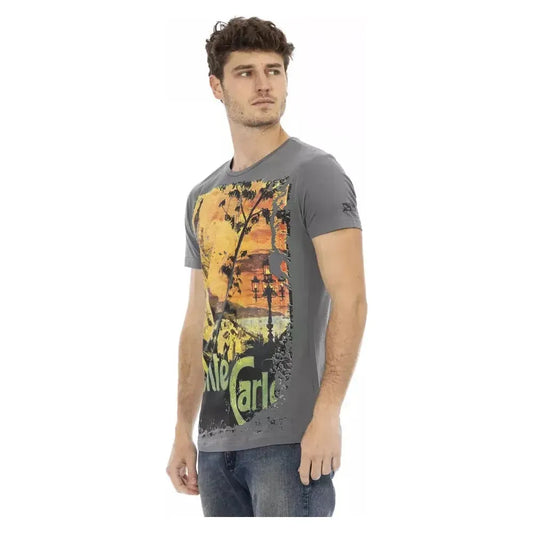 Trussardi Action Gray Cotton Men T-Shirt TR-22753-S