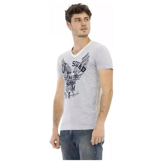 Trussardi Action Gray Cotton Men T-Shirt TR-22747-L