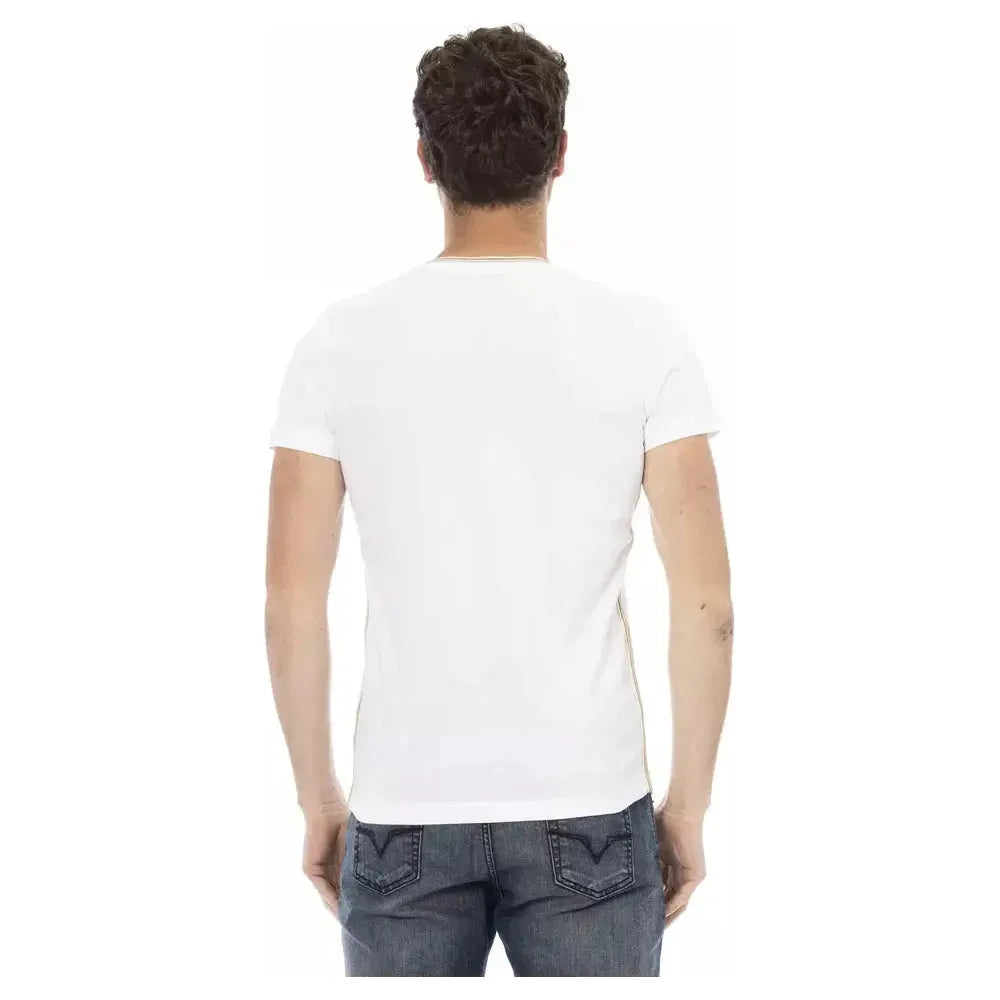 Trussardi Action White Cotton Men T-Shirt TR-22746-XXL