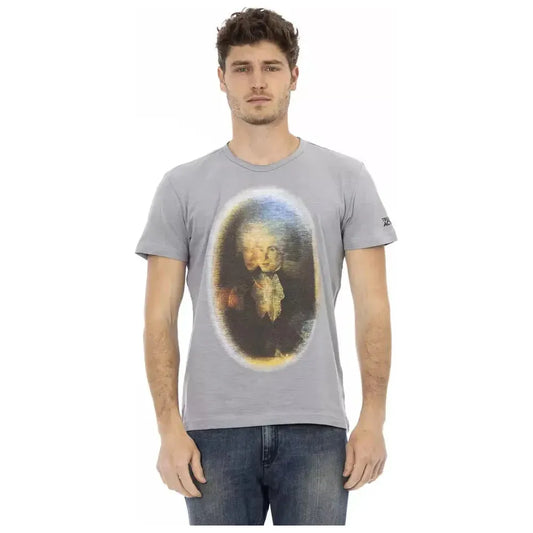 Trussardi Action Gray Cotton Men T-Shirt TR-22737-M