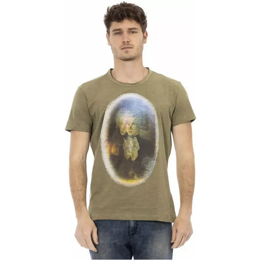 Trussardi Action Green Cotton Men T-Shirt TR-22736-XL