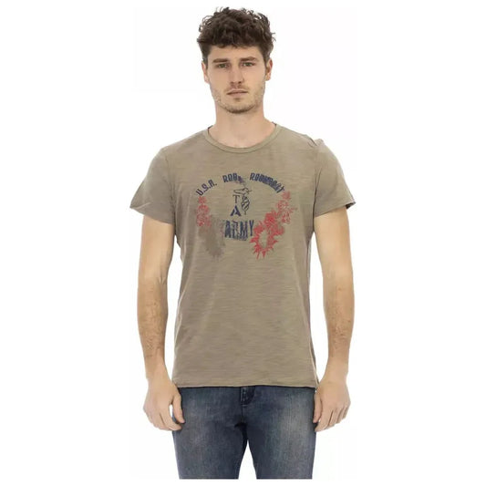 Trussardi Action Green Cotton Men T-Shirt TR-22730-L
