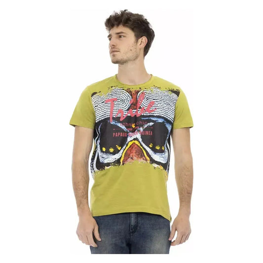 Trussardi Action Green Cotton Men T-Shirt TR-22732-S