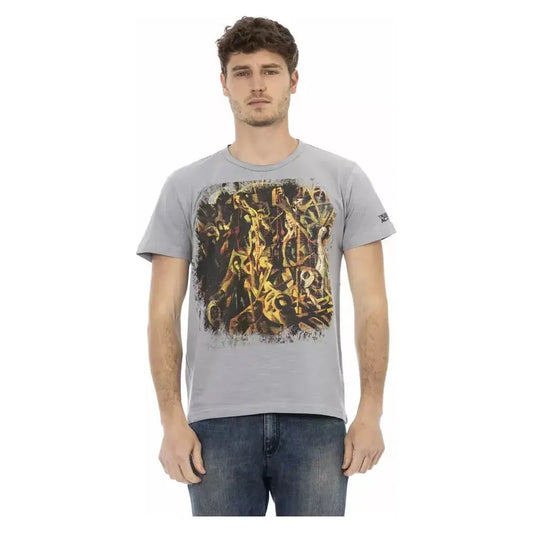 Trussardi Action Gray Cotton Men T-Shirt TR-22713-S