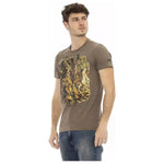 Trussardi Action Brown Cotton Men T-Shirt TR-22715-M