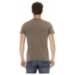 Trussardi Action Brown Cotton Men T-Shirt TR-22715-M