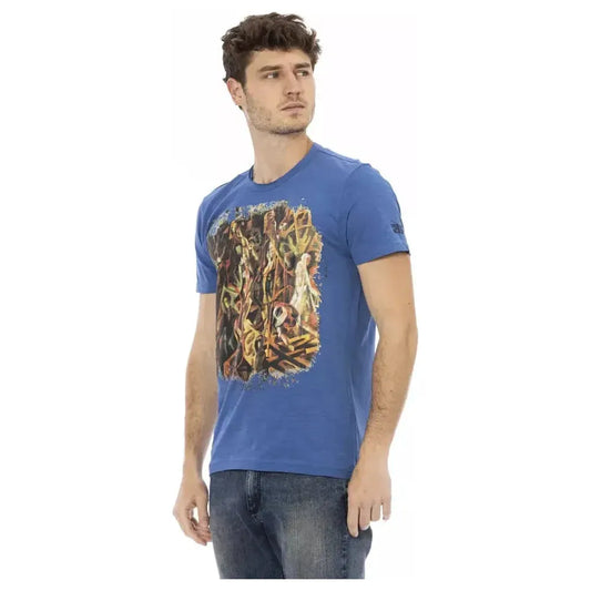 Trussardi Action Blue Cotton Men T-Shirt TR-22712-S