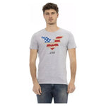 Trussardi Action Gray Cotton Men T-Shirt TR-22676-M