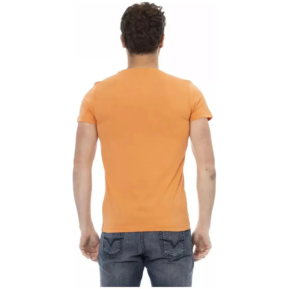 Trussardi Action Orange Cotton Men T-Shirt TR-22675-M