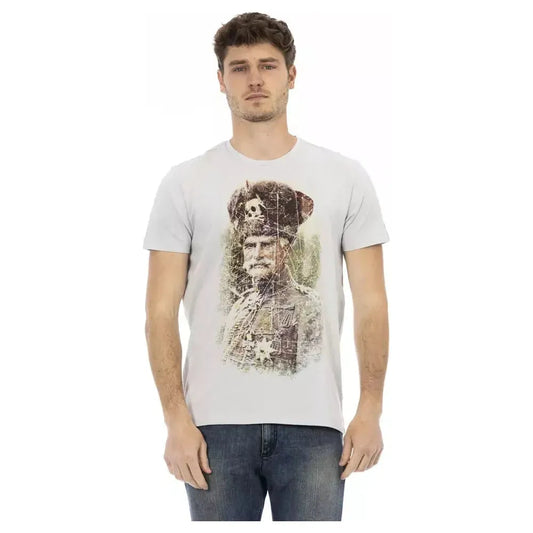 Trussardi Action Gray Cotton Men T-Shirt TR-22689-M