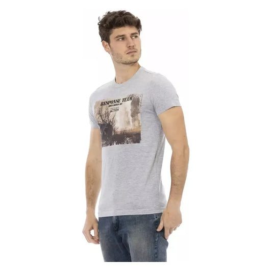 Trussardi Action Gray Cotton Men T-Shirt TR-22682-M