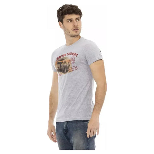 Trussardi Action Gray Cotton Men T-Shirt TR-22667-M