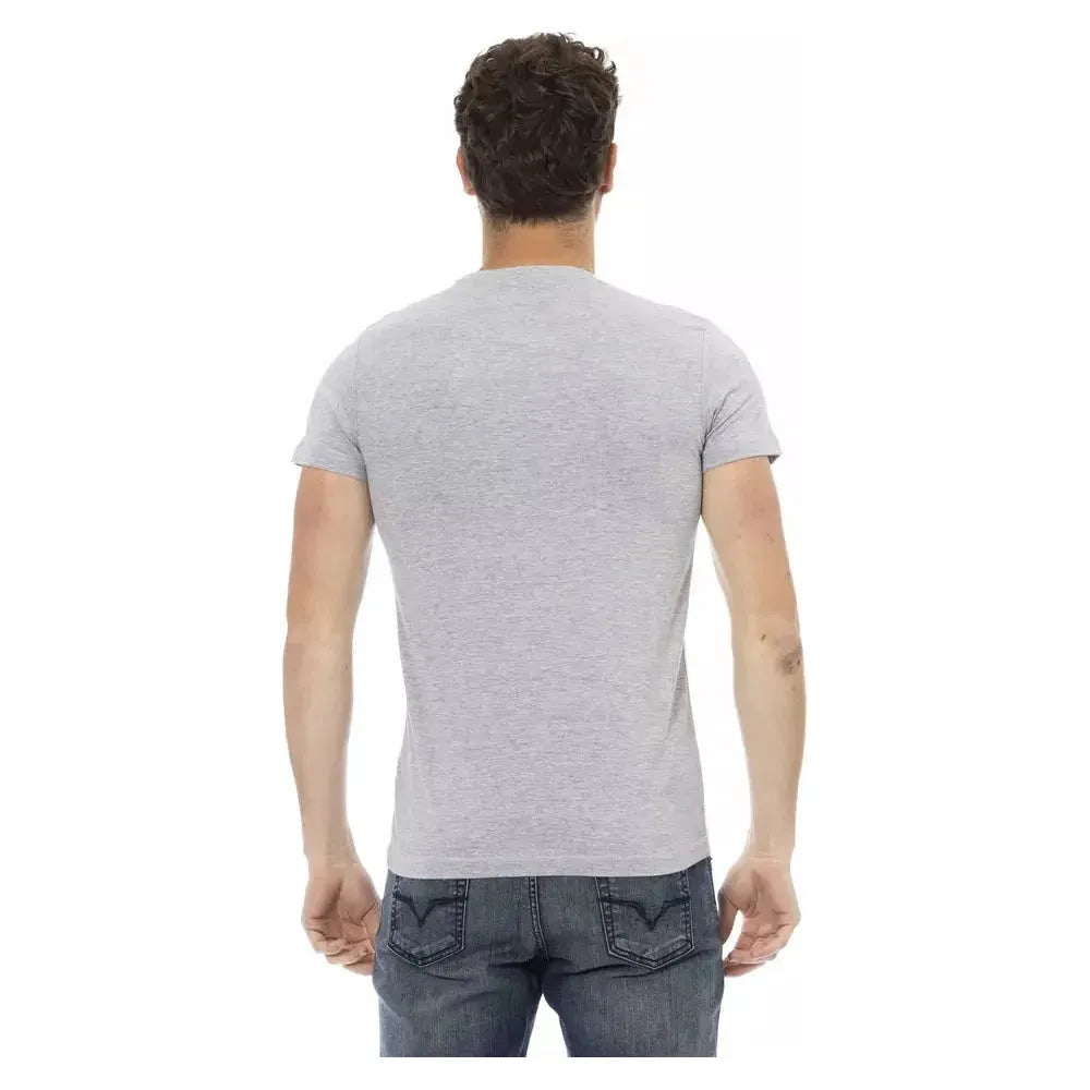 Trussardi Action Gray Cotton Men T-Shirt TR-22667-M