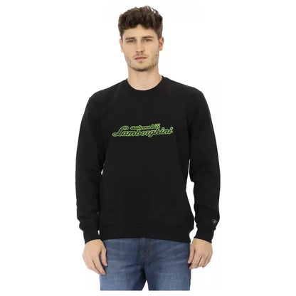 Automobili Lamborghini Black Cotton Men's Sweater